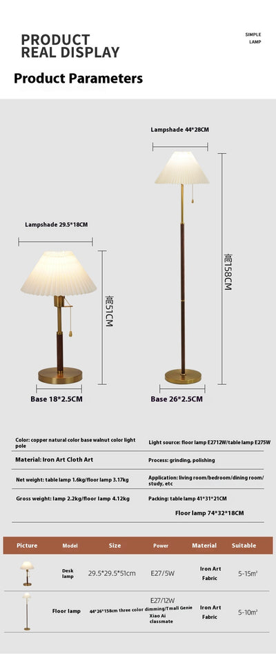 Lámpara de Pie Vintage con Pliegues - Iluminación Elegante de Diseño Retro - Image 13