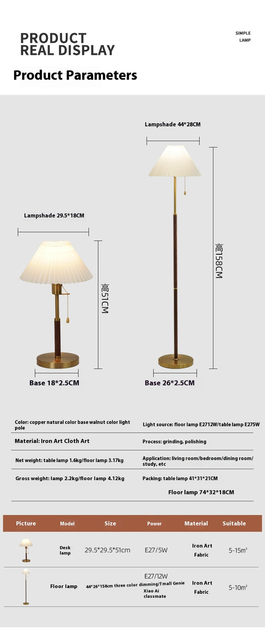 Lámpara de Pie Vintage con Pliegues - Iluminación Elegante de Diseño Retro - Image 13