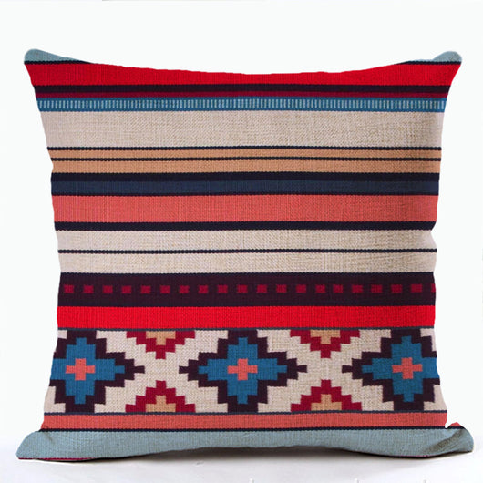 Funda de Almohada Bohemia con Estampado Étnico - Image 34