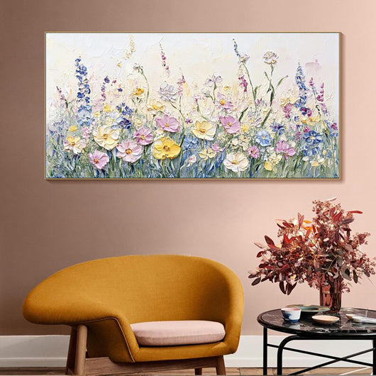 Cuadro Decorativo Flores 3D con Técnica Paleta - Arte Moderno para Sala de Estar - Image 13