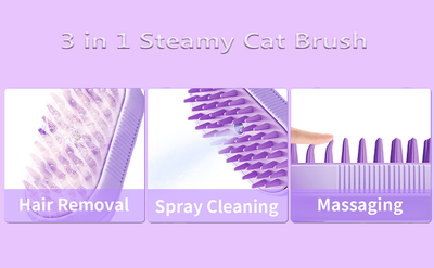 Cepillo Vaporizador 3 en 1 para Gatos - Deshedding Spa con Mango Plegable - Image 18
