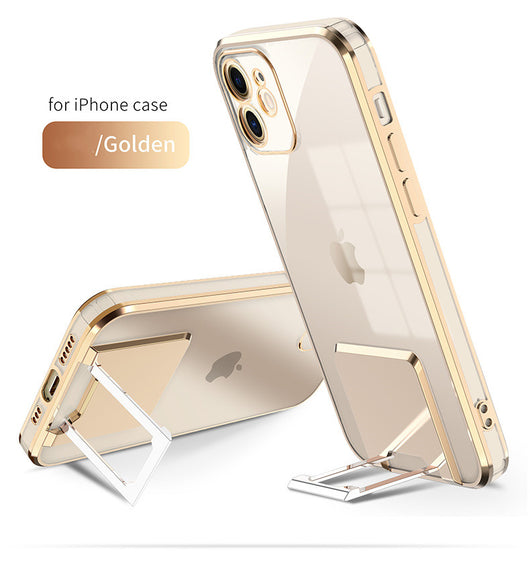 Funda Transparente con Soporte Electroplateada de Protección Total - Image 15