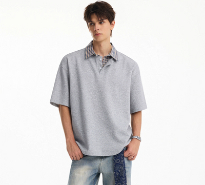 Camisa Retro de Cuadros con Solapa - Diseño Vintage de Dos Tonos - Image 7