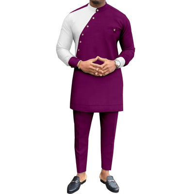 Conjunto de Algodón Puro Africano para Hombre - Traje de Ocio Elegante - Image 10