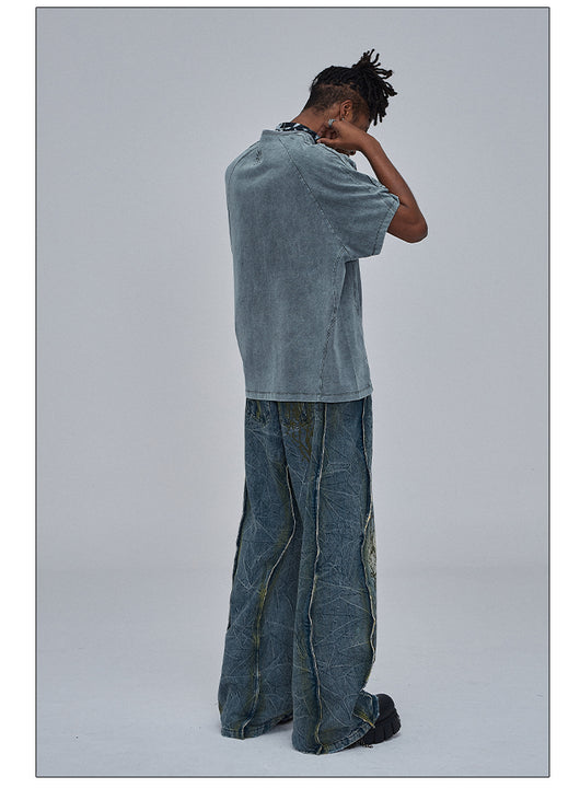 Jeans Anchos Desgastados Estilo Industrial American Street - Image 12