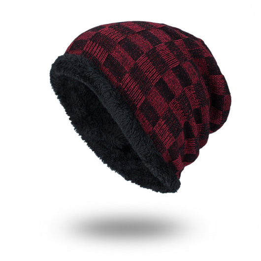 Gorro de Lana Tejida con Terciopelo - Contraste de Colores - Image 16