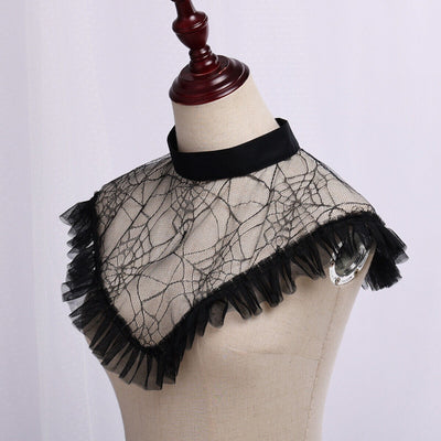 Cuello Falso de Encaje Mesh Negro para Niñas - Image 7