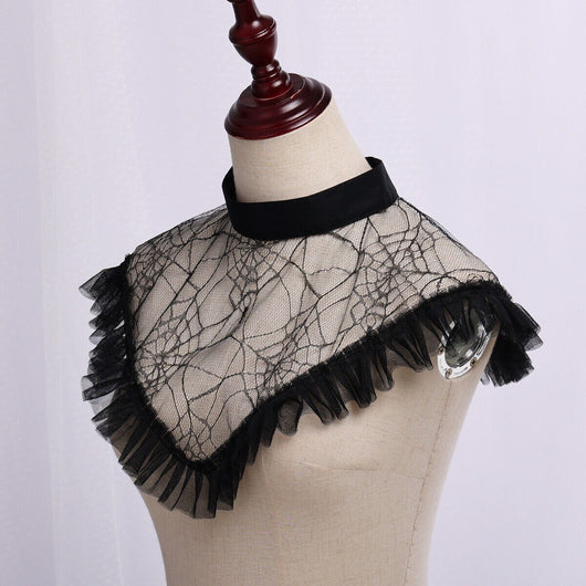 Cuello Falso de Encaje Mesh Negro para Niñas - Image 7