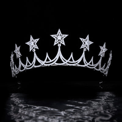 Corona de Circonia Cúbica y Cobre para Bodas - Image 5