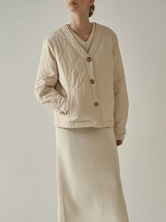 Chaqueta Corta de Algodón Acolchada Ligera para Mujer - Image 9