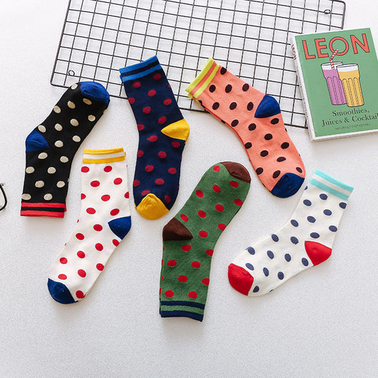 Calcetines Retro Lunares Estilo Japonés - Image 7