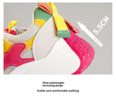Tenis Dad Shoes Mujer Verano Otoño con Plataforma y Detalles en Contraste - Image 17