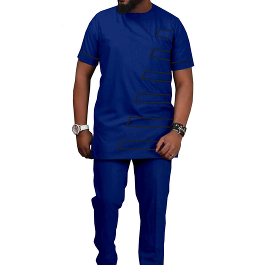 Traje Casual Hombre Estampado Étnico Africano Batik - Image 6