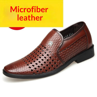 Sandalias de Cuero Transpirables con Diseño Calado para Hombre - Image 7