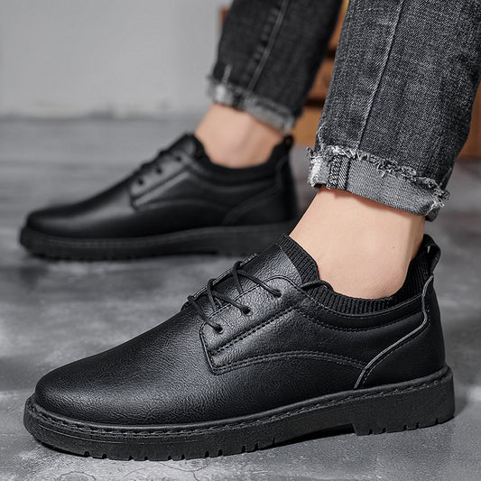 Zapatos de Trabajo Cuero Británico Otoño Invierno para Hombre - Image 2