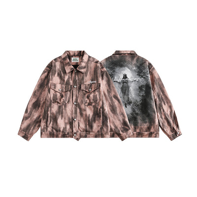 Chaqueta Denim Retro con Graffiti en Espalda - Casual Neutral - Image 13
