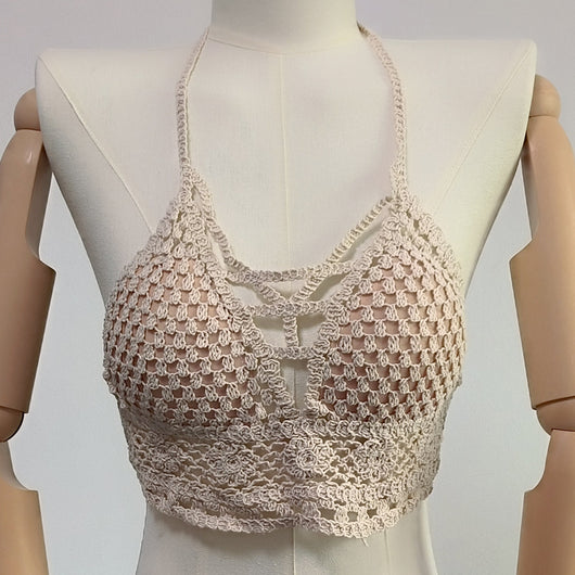 Chaleco Femenino de Algodón con Encaje Calado Bordado - Image 10