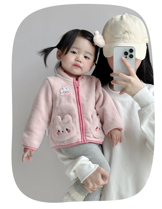 Abrigo Polar Infantil Conejo Adorable para Otoño e Invierno - Image 21