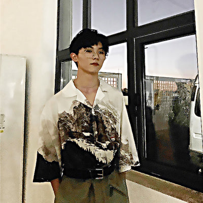 Camisa Cuello Cubano Manga Corta - Image 10