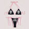 Bikini Dividido Calavera y Cielo Estrellado para Mujer