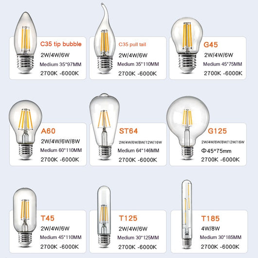 Bombilla Led Filamento Edison E27 Luz Cálida Tungsteno - Image 3