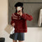 Cardigan Navideño Bicolor Reductor de Silueta para Invierno