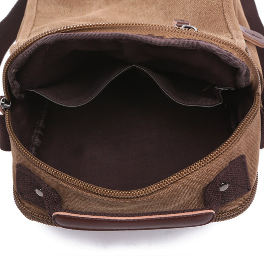 Bolsa Mensajera de Lona para Hombre con Múltiples Compartimentos - Image 4
