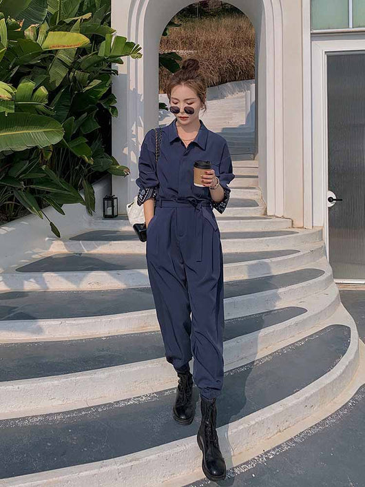 Jumpsuit de Trabajo Mujer Estilo Western Elegante con Caída Perfecta - Image 9
