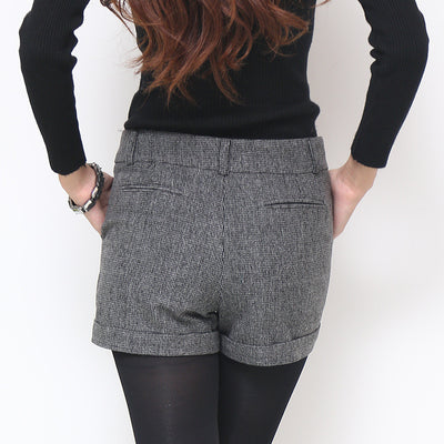 Shorts de Lana a Cuadros para Mujer - Estilo Casual y Elegante - Image 12