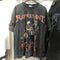 Camiseta Hip Hop Oversize Calavera Desgastada para Hombre
