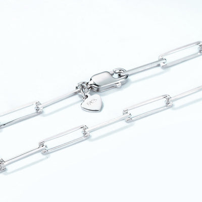 Collar Largo Geométrico Elipse en Plata 925 - Diseño Minimalista y Elegante - Image 3