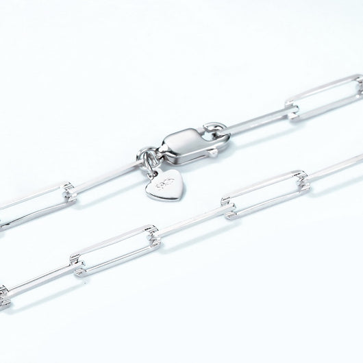 Collar Largo Geométrico Elipse en Plata 925 - Diseño Minimalista y Elegante - Image 3