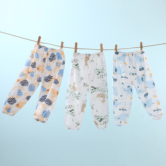 Pantalones Anti Mosquito para Bebé - Algodón Ligero Verano con Puños Ajustables