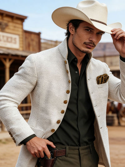 Chaqueta Retro Tweed para Hombre - Estilo Casual Sofisticado - Image 11
