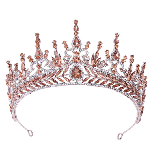 Diadema Nupcial de Cristal Barroco - Corona Grande para Novia - Image 8