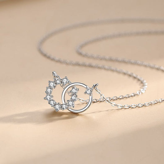 Collar Doble Anillo Copo de Nieve en Plata Esterlina S925 - Image 8