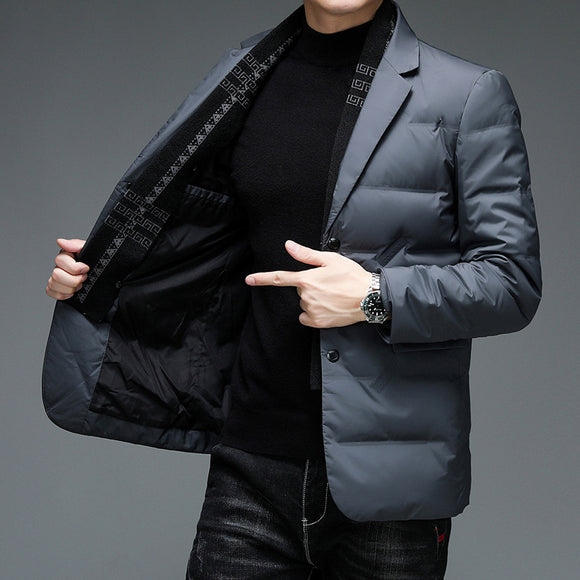 Chaqueta Acolchada de Invierno para Hombre con Cuello Desmontable