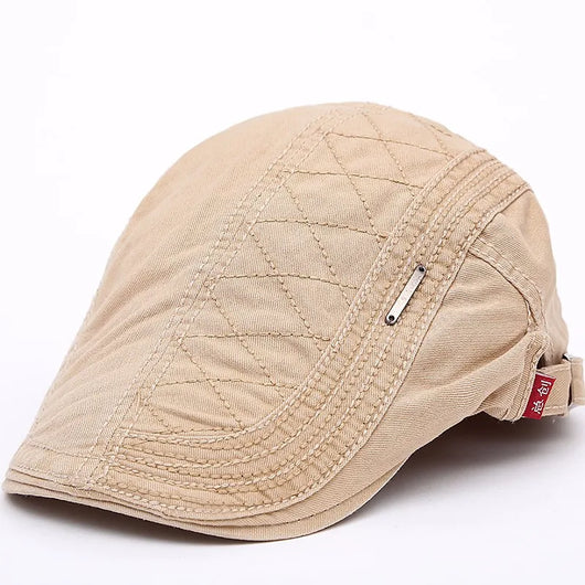 Gorra Retro de Cuadrícula Sólida - Protección Solar Elegante - Image 5