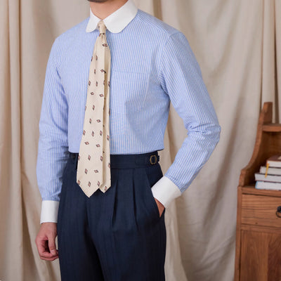 Camisa Hombre Rayas Algodón Manga Larga