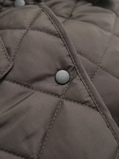 Abrigo Acolchado para Mujer con Solapa y Diseño Rombo - Cálido y Versátil - Image 8