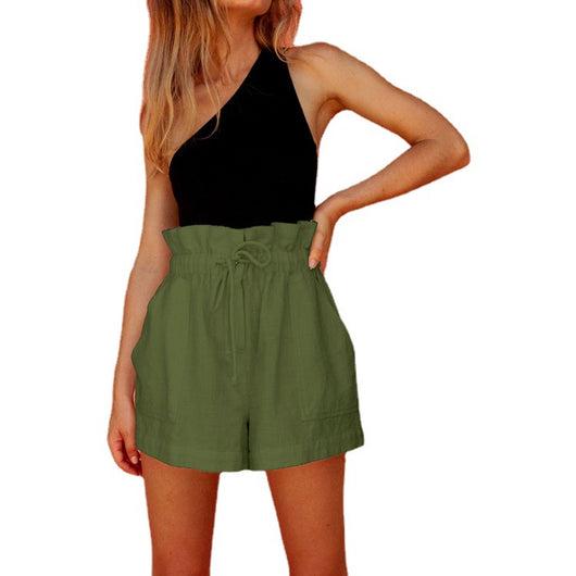 Pantalón Corto Holgado de Algodón y Lino con Cintura Ajustable - Image 7