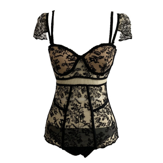 Traje de Baño Enterizo Retro con Encaje para Mujer - Image 7