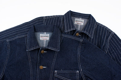 Chaqueta de Mezclilla con Rayas Verticales en Colores Primarios - Image 13