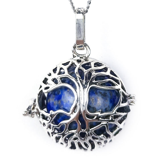 Colgante Hueco de Ágata Cristal Natural con los Siete Chakras
