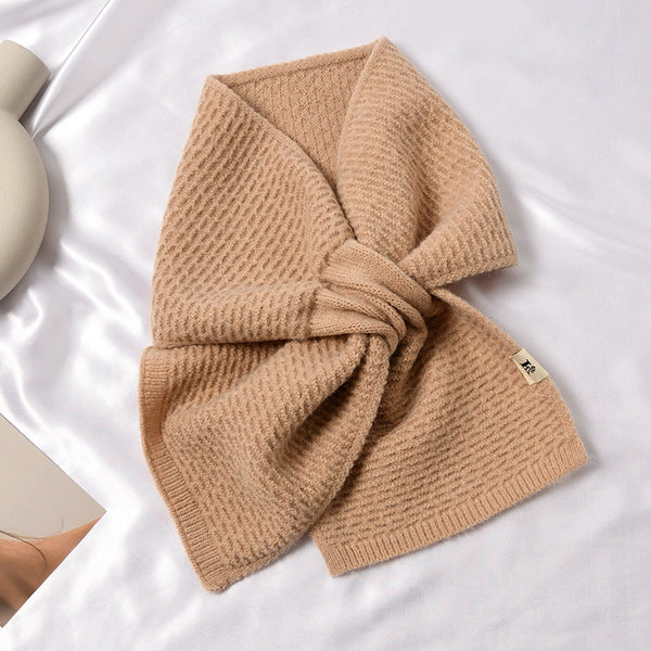 Bufanda Tejida Cruzada Otoño Invierno Estilo Coreano Versátil