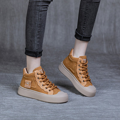 Zapatos Casuales Estilo Británico con Cordones para Mujer - Image 2