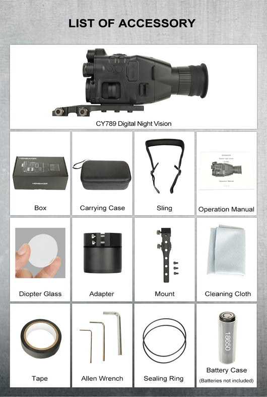 Kit Profesional de Visión Nocturna HD CY789 con Mira de Precisión - Image 6