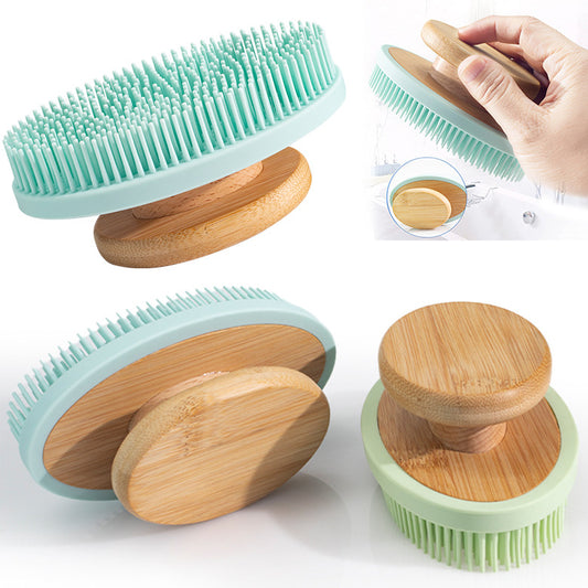 Cepillo de Masaje Silicona para Baño con Cerdas Largas
