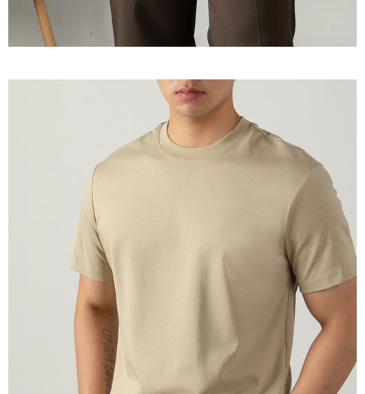 Camiseta de Algodón Mercerizado Tratado con Amoníaco Líquido para Hombre - Image 14