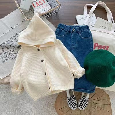 Cardigan Hoodie Infantil Otoño Invierno - Suéter Abrigado para Niños y Niñas - Image 2